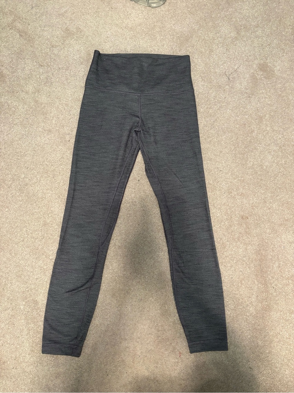 Lululemon High-Waist Grey Leggings - Stretch Knit